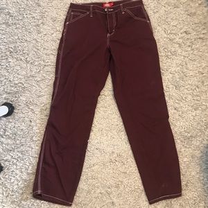 maroon dickies carpenter pant